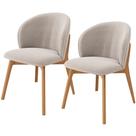 Kit 02 Cadeiras de Jantar e Estar Living Estofada Mia L02 Bouclê Bege - Lyam Decor Kit 02 Cadeiras de Jantar e Estar Living Estofada Mia L02 Bouclê Bege - Lyam Decor