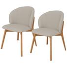 Kit 02 Cadeiras de Jantar e Estar Living Estofada Mia L02 Linho Bege - Lyam Decor Kit 02 Cadeiras de Jantar e Estar Living Estofada Mia L02 Linho Bege - Lyam Decor