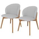 Kit 02 Cadeiras de Jantar e Estar Living Estofada Mia L02 Linho Cinza - Lyam Decor Kit 02 Cadeiras de Jantar e Estar Living Estofada Mia L02 Linho Cinza - Lyam Decor