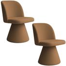 Kit 02 Cadeiras de Jantar Fixa Liz Bouclé Terracota - Nexta Casa Kit 02 Cadeiras de Jantar Fixa Liz Bouclé Terracota - Nexta Casa