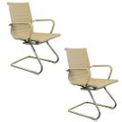 Kit 02 Cadeiras Diretor Fixa Charles Eames Cromada Nude