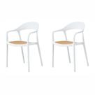 Kit 02 Cadeiras Lia com Braços PP Branco - 76778