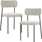 Kit 02 Cadeiras Para Sala De Jantar L02 Bouclê Creme