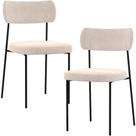 Kit 02 Cadeiras Para Sala De Jantar L02 Suede Bege Kit 02 Cadeiras Para Sala De Jantar L02 Suede Bege
