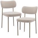 Kit 02 Cadeiras Para Sala De Jantar Melina Base Arena L02 Bouclê Creme - Lyam Decor