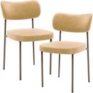 Kit 02 Cadeiras Para Sala De Jantar Melina Base Arena L02 material sintético Fendi - Lyam Decor