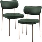 Kit 02 Cadeiras Para Sala De Jantar Melina Base Arena L02 material sintético Verde Musgo - Lyam Decor Kit 02 Cadeiras Para Sala De Jantar Melina Base Arena L02 material sintético Verde Musgo - Lyam Decor