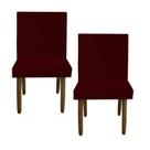 Kit 02 Cadeiras Para Sala De Jantar Tóquio Pés palito Suede Marsala - D'Classe Decor