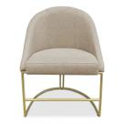 Kit 02 Cadeiras Poltrona De Jantar Bela Base Metálica Industrial Dourado Sala Recepção Veludo Bege Do Lar Móveis