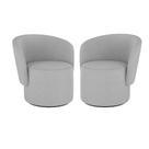 Kit 02 Cadeiras Poltrona Orgânica Blouclê Bege Balaqui Decor