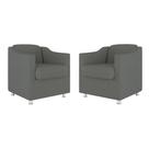 Kit 02 Cadeiras Poltronas Decorativas Recepção Clinica Suede Kit 02 Cadeiras Poltronas Decorativas Recepção Clinica Suede