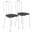 Kit 02 Cadeiras Tubular America 004 Branco ARTEF
