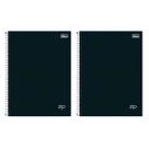 Kit 02 Caderno Espiral Universitário Grande 16 Matérias Zip Preto 256 Folhas 20x 27,5cm Capa Dura Tilibra Kit 02 Caderno Espiral Universitário Grande 16 Matérias Zip Preto 256 Folhas 20x 27,5cm Capa Dura Tilibra