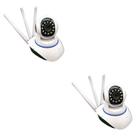 Kit 02 Câmeras Ip 3 Antenas Wireless Yoosee Visão Noturna