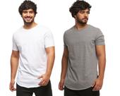 Kit 02 camisetas plus size longline manga curta masculina Kit 02 camisetas plus size longline manga curta masculina