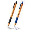 Kit 02 Caneta Retrátil Stabilo Pointball 0,5mm - Laranja / Azul / Preto