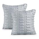 Kit 02 Capas de Almofadas Polar 45cm x 45cm 100% Poliéster - Platina