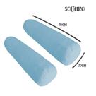 Kit 02 Capas para Rolo de Cabeceira Solteiro 85x20cm Azul Arrumadinho Enxovais