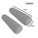 Kit 02 Capas para Rolo de Cabeceira Solteiro 85x20cm Cinza Arrumadinho Enxovais