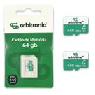 Kit 02 Cartão De Memória De 64gb Classe 10 U3 Orbitronic