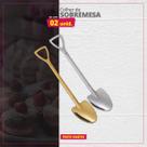 Kit 02 Colheres Sobremesa Inox Pá Redonda Kit 02 Colheres Sobremesa Inox Pá Redonda