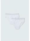 Kit/02 Cueca Slip Hering 5771 Infantil Malha Algodão T. 04/12