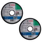 Kit 02 Discos de Corte para Esmerilhadeira Inox 4.1/2 7/8 Standard Reto Profissional - Bosch