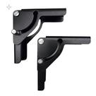 Kit 02 Dobradiça Para Pés De Mesa Dobravel Com Trava KROK-Preto