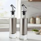 Kit 02 Dosador Dispenser de Temperos Molhos Oregano Pimenta Azeite Vinagre Canelas 300 ml Vidro com Inox Cozinha Mesas Bancadas