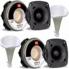 Kit 02 Driver Automotivo JBL D200X 110 Watts com 02 Corneta Boca Longa Branca Lc1425 e 02 Tweeter JBL ST200 100W
