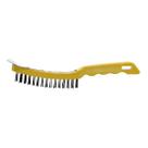 Kit 02 Escova De Aço Com Raspador Cabo Plástico