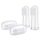 Kit 02 Escovas de dentes em Silicone para Pets com capa