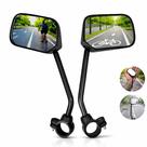 Kit 02 Espelhos Retrovisor Retangular Haste Longa Para Bicicletas Scooter