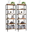 Kit 02 Estantes Livreiro Multiuso Trento Estilo Industrial 180cm Demolição Preto - Desk Design