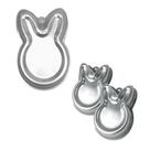 Kit 02 Formas Para Bolo Coelho P e 01 Coelho G Aluminio Caparroz
