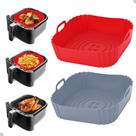 Kit 02 Formas Quadrada De Silicone Antiaderente P/ Air Fryer