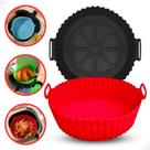 Kit 02 Formas Silicone Para Fritadeira Air Fry Micro-ondas
