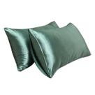 Kit 02 Fronhas Cetim 70cm x 50cm Anti Frizz - Verde Esmeralda