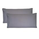 Kit 02 Fronhas King 50x90cm Percal 200 Fios 100% Algodão Cinza Arrumadinho Enxovais Kit 02 Fronhas King 50x90cm Percal 200 Fios 100% Algodão Cinza Arrumadinho Enxovais