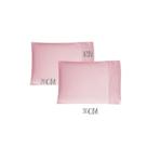 Kit 02 Fronhas Mini 20x30cm Bebê Malha 100% Algodão Rosa Arrumadinho Enxovais
