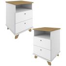 Kit 02 Gaveteiros Para Escritório Home Office 2 Gavetas Diem A02 Olmo Branco - Lyam Decor Kit 02 Gaveteiros Para Escritório Home Office 2 Gavetas Diem A02 Olmo Branco - Lyam Decor