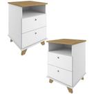 Kit 02 Gaveteiros Para Escritório Home Office 2 Gavetas Diem A02 Olmo Branco - Lyam Decor Kit 02 Gaveteiros Para Escritório Home Office 2 Gavetas Diem A02 Olmo Branco - Lyam Decor