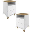 Kit 02 Gaveteiros Para Escritório Home Office 2 Gavetas Diem A02 Olmo Branco - Lyam Decor Kit 02 Gaveteiros Para Escritório Home Office 2 Gavetas Diem A02 Olmo Branco - Lyam Decor