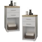 Kit 02 Gaveteiros Para Escritório Home Office 2 Gavetas Orly A02 Olmo Branco - Lyam Decor Kit 02 Gaveteiros Para Escritório Home Office 2 Gavetas Orly A02 Olmo Branco - Lyam Decor