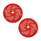 Kit 02 lâminas para roçadeira circular 40 dentes videa toyama 25525,42,0mm vermelha