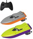 Kit 02 Lancha Barco Controle Remoto Total Racing 25cm Pilha Brinquedos