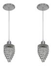 Kit 02 Lustres Pendentes De Cristal Para Cabeceira De Cama Fio com 2 metros cada Kit 02 Lustres Pendentes De Cristal Para Cabeceira De Cama Fio com 2 metros cada