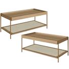 Kit 02 Mesas de Centro Para Sala de Estar Industrial Indy A03 Hanover Dourado - Lyam Decor Kit 02 Mesas de Centro Para Sala de Estar Industrial Indy A03 Hanover Dourado - Lyam Decor