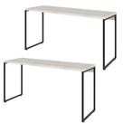 Kit 02 Mesas Para Escritório e Home Office Industrial Aspen 150 cm C01 Snow - Lyam Decor