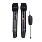 Kit 02 Microfones Sem Fio P10 Wireless Karaokê Profissional